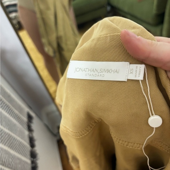 Jonathan Simkhai Standard Tan Denim Long Sleeve Mini Dress - Picture 2 of 11